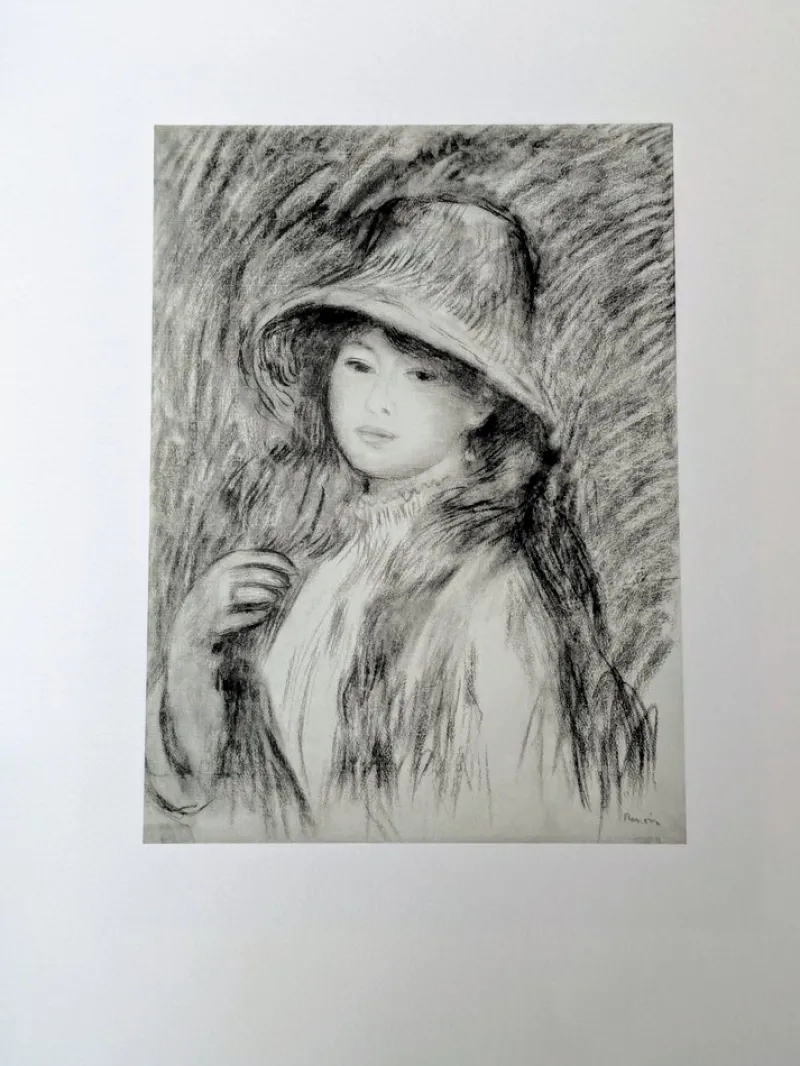 Outlet Pamono Pierre-Auguste Renoir, Portrait of a Young Girl with Hat, Lithograph