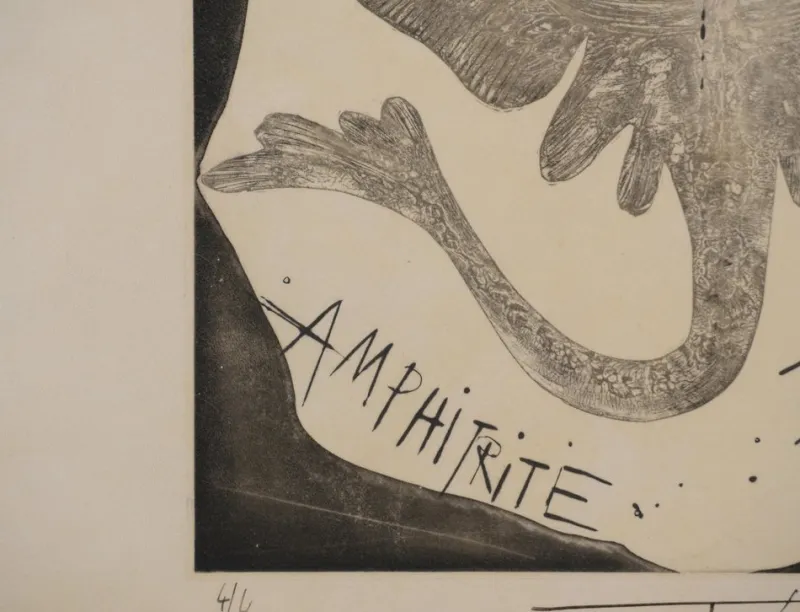Pamono Pierre-Yves Trémois, Grande Amphitrite, Original Signed Engraving> Prints & Multiples