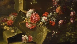 Sale Pamono Pieter Casteels III, Floral Still Life, 1700, Oil on Canvas, Framed