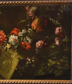 Sale Pamono Pieter Casteels III, Floral Still Life, 1700, Oil on Canvas, Framed