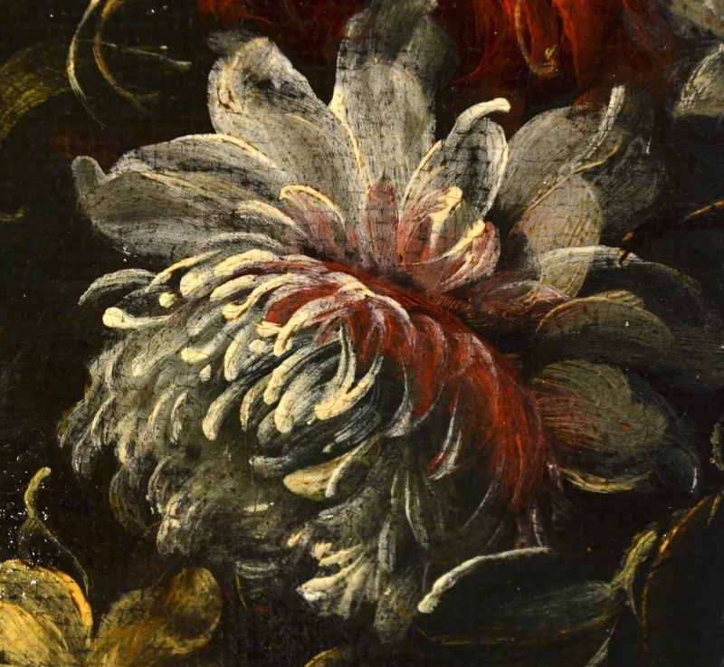 Sale Pamono Pieter Casteels III, Floral Still Life, 1700, Oil on Canvas, Framed