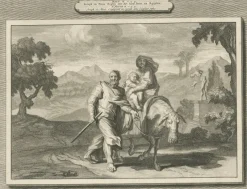 Pamono Pieter Mortier, Adoration of the Magi and Flight Into Egypt, 1700, Paper><noscript><img width=