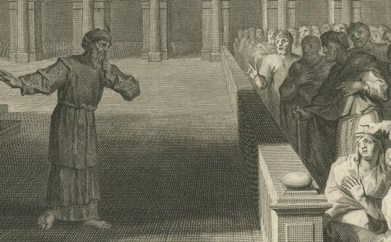 Outlet Pamono Pieter Mortier, Angel Appears to Zechariah and Zechariah Struck Mute, 1700, Paper
