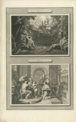 Best Pamono Pieter Mortier, Annunciation to the Shepherds and Circumcision of Christ, 1700, Paper