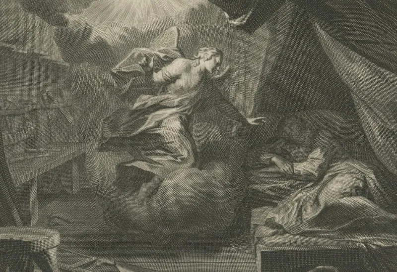 Sale Pamono Pieter Mortier, Birth of John the Baptist and Angel Appearing to Joseph, 1700, Paper