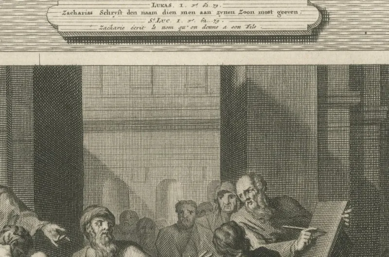 Sale Pamono Pieter Mortier, Birth of John the Baptist and Angel Appearing to Joseph, 1700, Paper