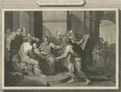 Sale Pamono Pieter Mortier, Birth of John the Baptist and Angel Appearing to Joseph, 1700, Paper
