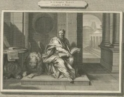 Pamono Pieter Mortier, Evangelists Matthew and Mark, 1700s, Paper><noscript><img width=