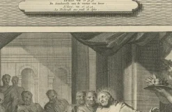 Pamono Pieter Mortier, Feast in the House of Simon and Parable of the Sower, 1700, Paper><noscript><img width=