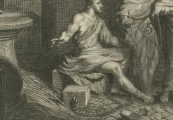 New Pamono Pieter Mortier, John the Baptist in Prison and Fall of the Tower of Siloam, 1700, Paper