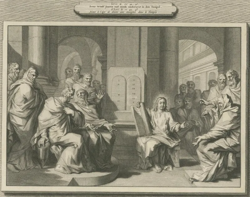 Sale Pamono Pieter Mortier, Massacre of the Innocents and Christ Among the Doctors, 1700, Paper