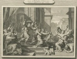 Sale Pamono Pieter Mortier, Massacre of the Innocents and Christ Among the Doctors, 1700, Paper