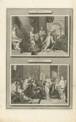 Pamono Pieter Mortier, Presentation of Christ in the Temple and Prophetess Anna, 1700, Paper> Prints & Multiples