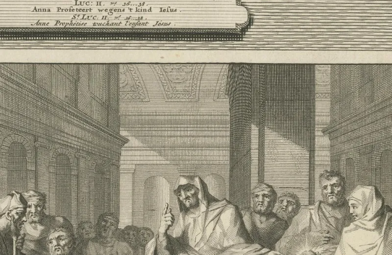 Pamono Pieter Mortier, Presentation of Christ in the Temple and Prophetess Anna, 1700, Paper> Prints & Multiples