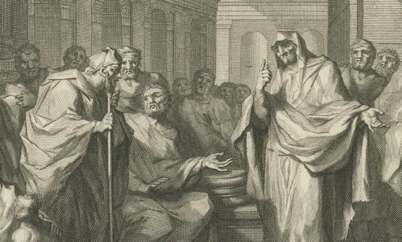Pamono Pieter Mortier, Presentation of Christ in the Temple and Prophetess Anna, 1700, Paper> Prints & Multiples