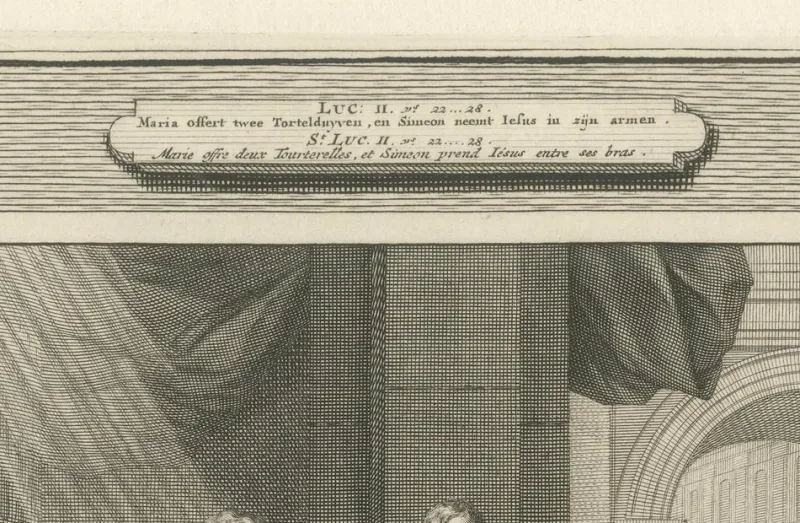 Pamono Pieter Mortier, Presentation of Christ in the Temple and Prophetess Anna, 1700, Paper> Prints & Multiples
