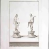 Pamono Pietro Campana, Ancient Roman Statue of Nudes, Original Etching, 18th Century> Old Masters