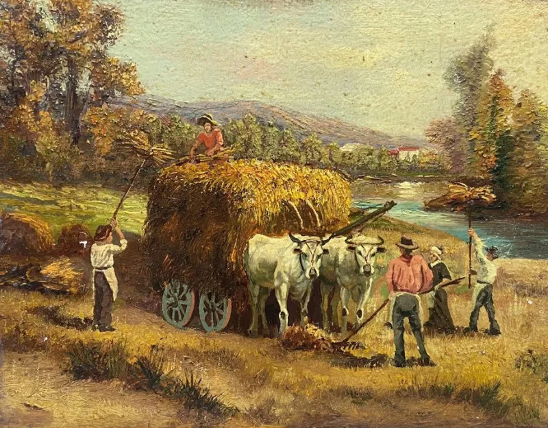 Sale Pamono Pietro Colonna, Italian School Rural Landscape, 21st Century, Oil on Canvas