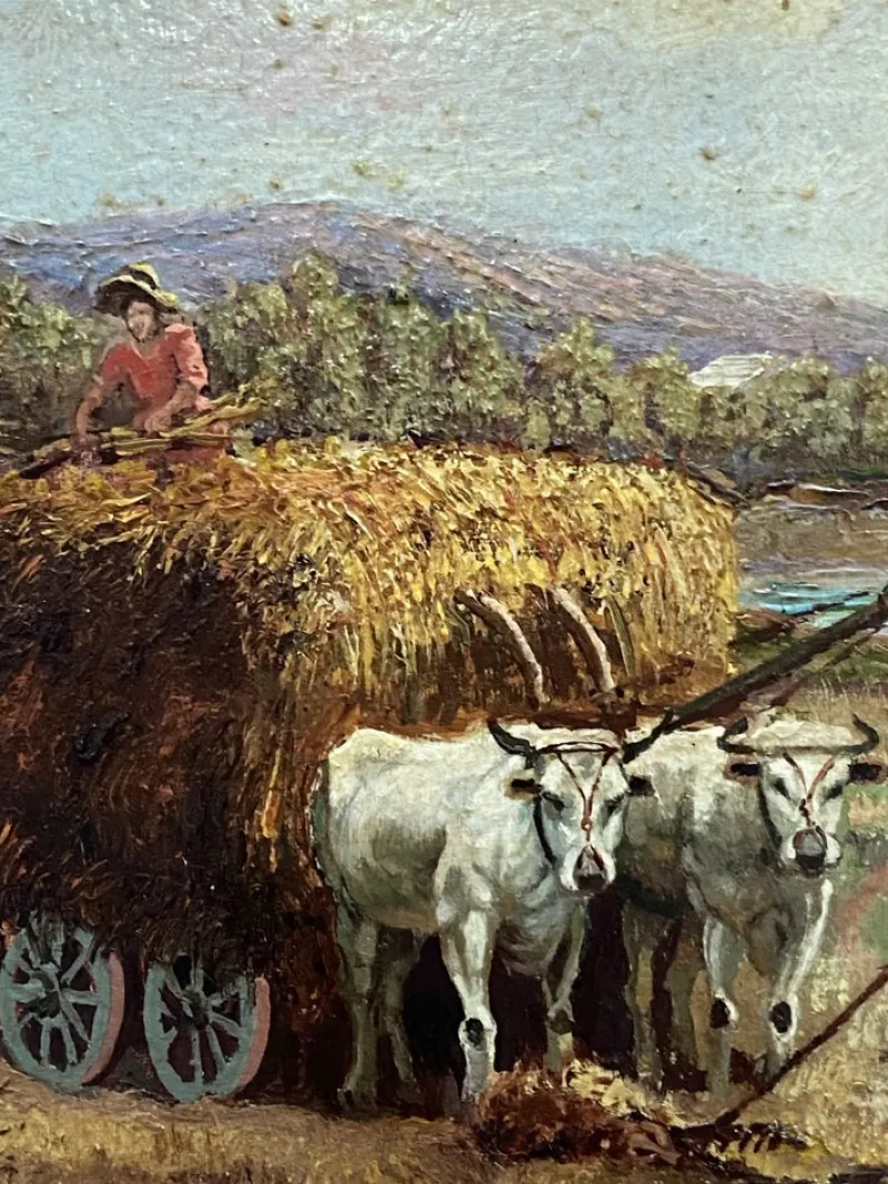 Sale Pamono Pietro Colonna, Italian School Rural Landscape, 21st Century, Oil on Canvas