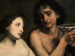 Pamono Pietro Della Vecchia, Bacchus and Ceres, Oil on Canvas, 17th Century, Framed><noscript><img width=