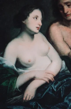 Pamono Pietro Della Vecchia, Bacchus and Ceres, Oil on Canvas, 17th Century, Framed><noscript><img width=