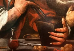 Hot Pamono Pietro Della Vecchia, The Alchemists, Oil on Canvas, 17th Century, Framed