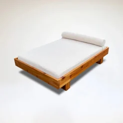 Pamono Pine and Bouclé Daybed by Ate Van Apeldoorn for Houtwerk Hattem, 1970s><noscript><img width=