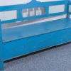 Outlet Pamono Pine Box Bench in Blue and White Color, 1910