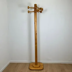 Pamono Pine Coat Rack with Articulated Arm, 1960s> Racks, Hooks & Valets
