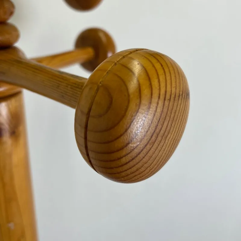 Pamono Pine Coat Rack with Articulated Arm, 1960s> Racks, Hooks & Valets