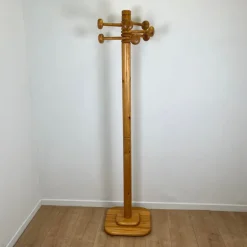 Pamono Pine Coat Rack with Articulated Arm, 1960s><noscript><img width=