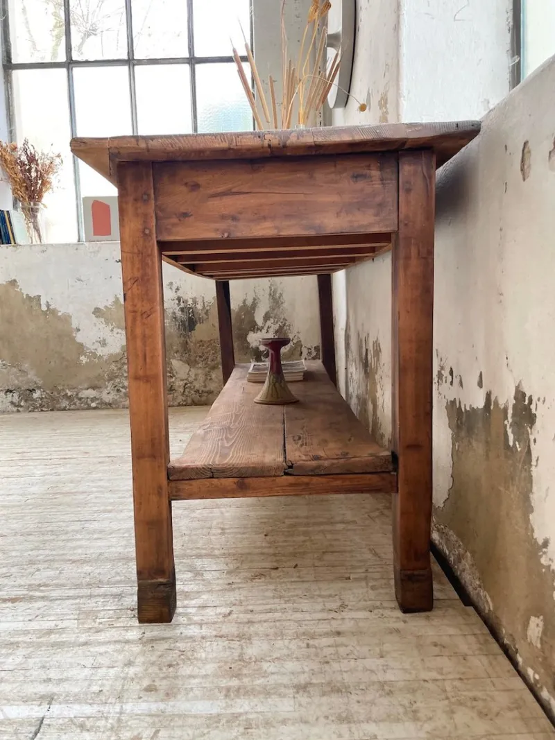 Pamono Pine Drapery Console Table, 1950s> Console Tables