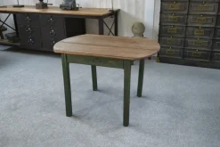 Pamono Pine Table with Green Patinated Base, 1960s> Dining Tables & Sets