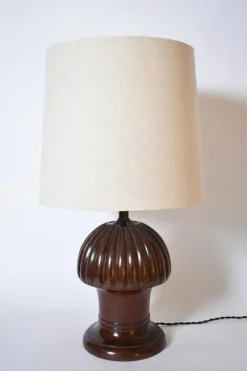 Pamono Pine-Shaped Wooden Lamp, 1930s> Table Lamps