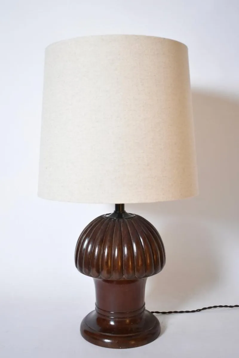 Pamono Pine-Shaped Wooden Lamp, 1930s> Table Lamps