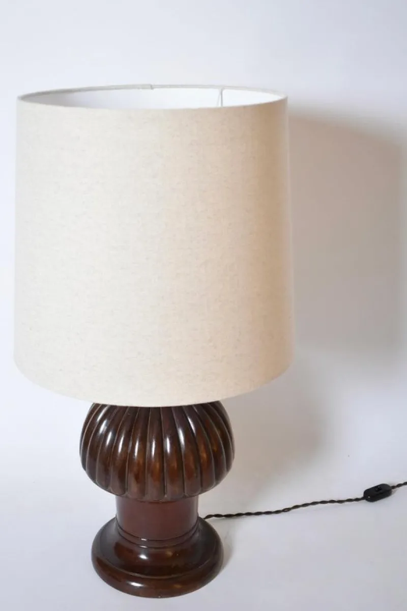 Pamono Pine-Shaped Wooden Lamp, 1930s> Table Lamps