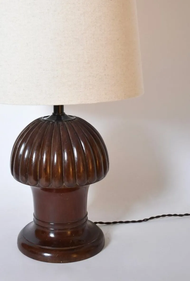 Pamono Pine-Shaped Wooden Lamp, 1930s> Table Lamps