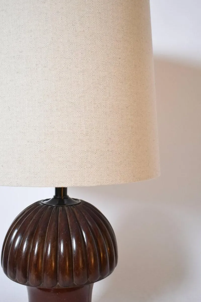 Pamono Pine-Shaped Wooden Lamp, 1930s> Table Lamps