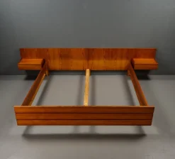 Pamono Pinewood Double Bed, Germany, 1950s> Beds & Bedroom Sets