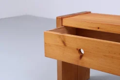 Pamono Pinewood Nightstands from Charlotte Perriand, 1970s, Set of 2><noscript><img width=