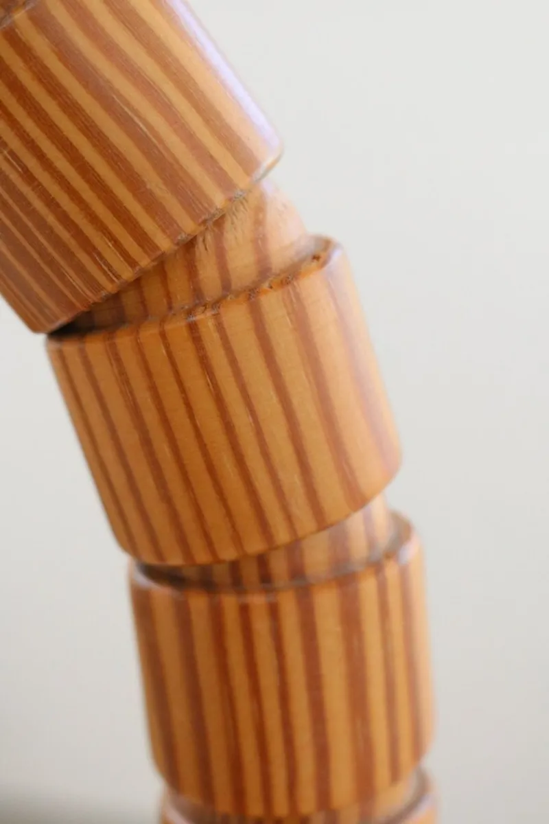 Pamono Pinewood Swivel Arm Table Lamp from Solbackens Svarveri, Sweden, 1970s> Table Lamps