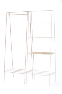 Pamono Pink & Pine Pole Clothing Rail by &New><noscript><img width=