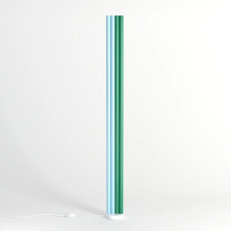 Pamono Pink and Yellow Parallel Tubes Floor Light by Atelier Areti> Floor Lamps