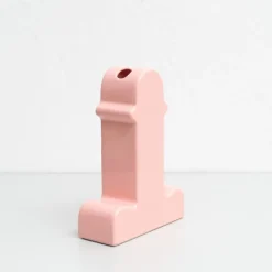 Pamono Pink Ceramic Shiva Flower Vase by Ettore Sottsass for BD Barcelona><noscript><img width=