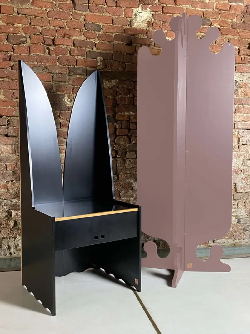 Pamono Pink Flower Coat Hanger from Ferdinando Meccani, 1976> Racks, Hooks & Valets