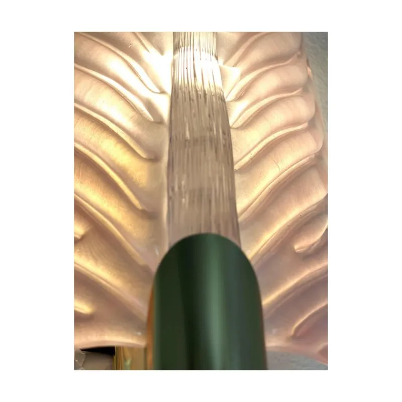 Pamono Pink Leaf Murano Glass Wall Sconces by Simoeng, Set of 2