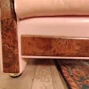 New Pamono Pink Leather Sofa, 1980s