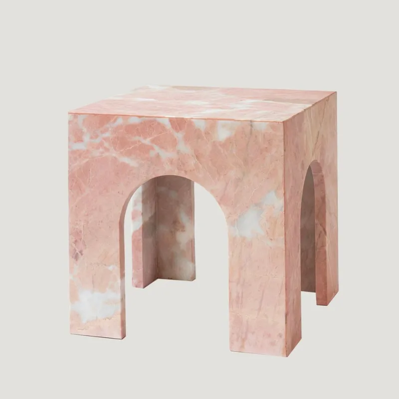 New Pamono Pink Marble Arch Side Table from Kiwano Concept