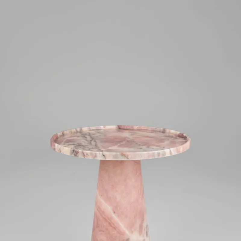 Pamono Pink Marble Cone Side Table from Kiwano Concept> Tables