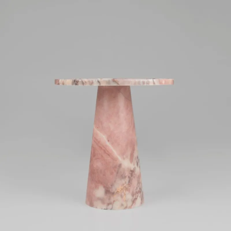 Pamono Pink Marble Cone Side Table from Kiwano Concept> Tables